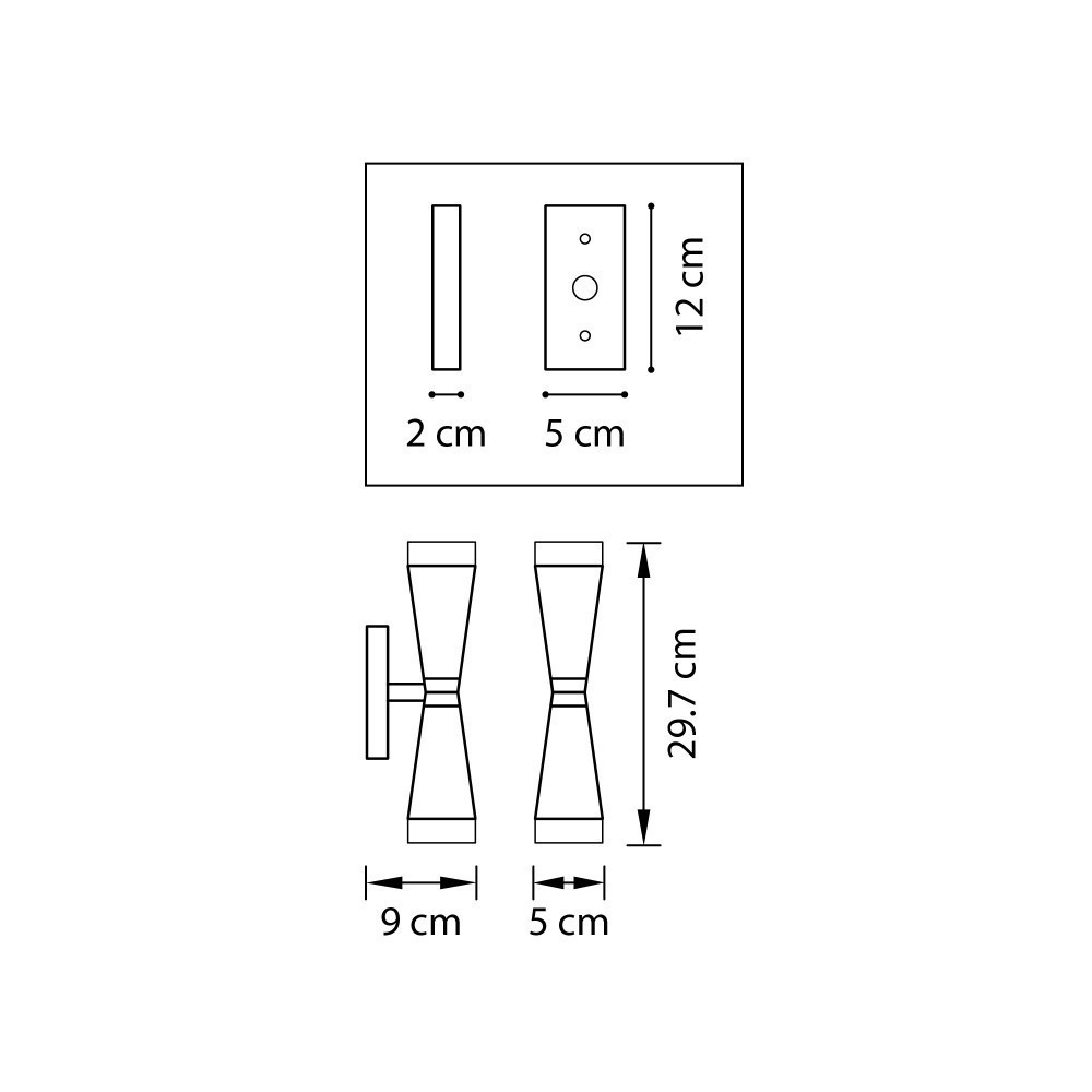Lightstar (MB1220-2GL) Бра PUNTO 2х7W G9 (Led)  ШАМПАНЬ (в комплекте) Lightstar (MB1220-2GL) Бра PUNTO 2х7W G9 (Led)  ШАМПАНЬ (в комплекте)